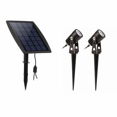 China Garden Led Spotlight Solar Powered Landscape Lights IP65 Outdoor Waterproof Automotive Low Voltage On For Garden Yard Downlight Warm for sale