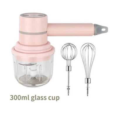 China 3 IN I USB Egg Kitchen Powder Grinder Automatic Colorful Mini Small Electric Hand Push Rotary Stainless Steel Whisk egg beater à venda