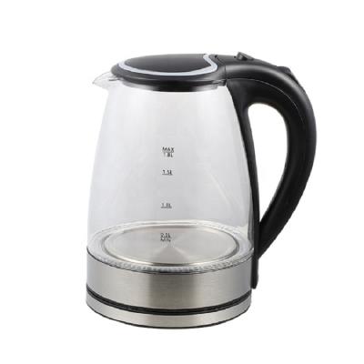 China Wholesale price stainless steel fast boiling glass body kettle tea making home appliance manufacture electric water kettles zu verkaufen