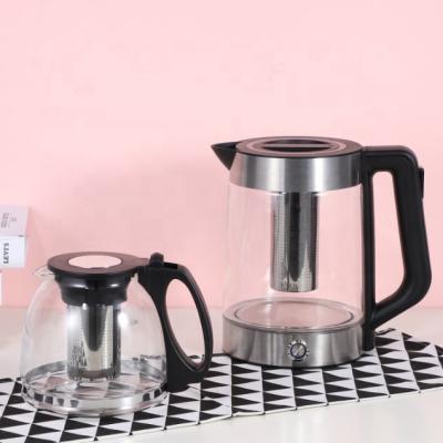 Κίνα LED light best 1.8L electric glass water kettle with stainless steel heating element with two glass kettle προς πώληση