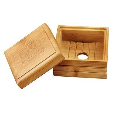 China Durable Natural Bamboo Soap Dish Traditional Bamboo Soap Dish Soap Holder Lid Box Environmental Wood Container For Bathroom for sale