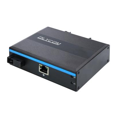 China Gigabit Ethernet Copper To Fiber Industrial SC Media Converter With IP40 IM-MC110GE-SD20 for sale