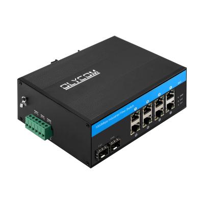 China Port POE 10/100/1000M 8 POE Industrial Fiber Optic Switch For Outdoor Use for sale