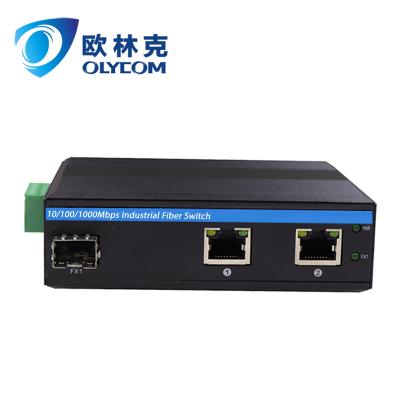 China Telecom 10/100/1000M IEEE 802.3af 15.4W 2 PoE Port Industrial Switch for sale