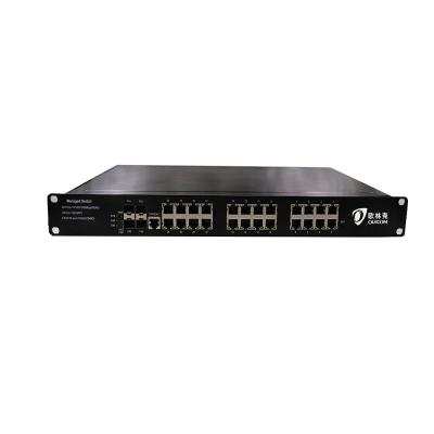 China Telecommunication 1000Mbps Fiber Optic Controlled Industrial Ethernet Switch 24 Port for sale