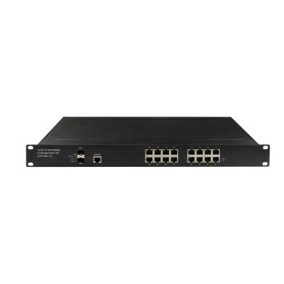 China FTTX Network 1U Rack Gigabit 16 18 Port Industrial Managed Fiber Switch for sale