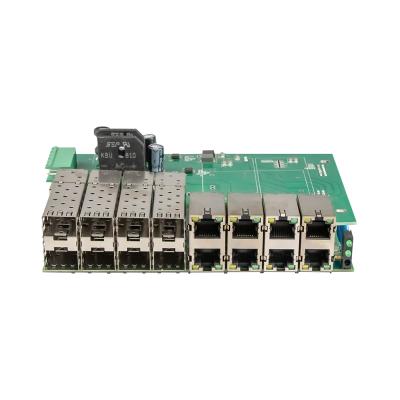 China Telecommunication / FTTX Network 16 Port Gigabit Based Ieee802.3 af Industrial Controlled POE Fiber Switch PCBA for sale