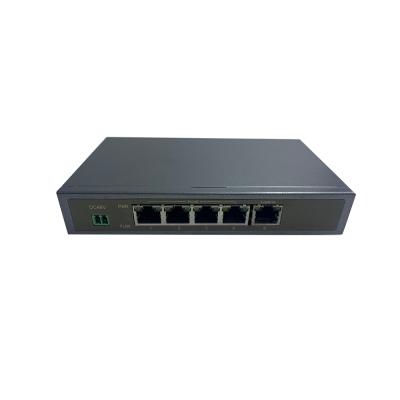 China Telecommunication 48V 1 million bit uplink+4 downlink 5 port ethernet poe outdoor switch 100Mbps for sale