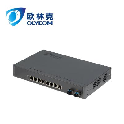 China Dual Fiber RJ45 Mode 10/100M LC VLAN 8 Support 2 Fiber Port OEM Ethernet Multi Switch for sale