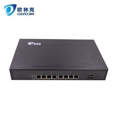 China Telecom OEM Factory 8 Port SFP With 1 Uplink Port Gigabit Fiber Switch for sale