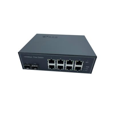 China Telecommunication 8 10 Port 48V Gigabyte Ethernet POE Fiber Optic Switch Port SFP LC 1000Mpbs for sale