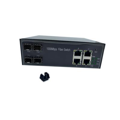 China FTTH 4 Project 4GE Ethernet to SFP LC Fiber 48V 1310nm POE Gigabit Optical Network Switch for sale