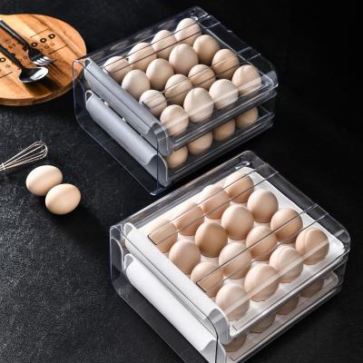 China Modern Egg Storage Boxes Egg Storage Boxes OEM Chicken Rack Fridge Viable Egg Storage Box And Egg Bins Plastic Type for sale