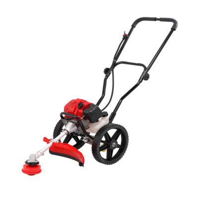 China 2-Stroke Trimmer Head Two Wheel Hand Push Brush Cutter for sale