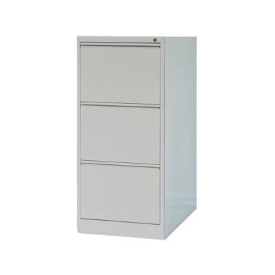 China Extendable Recessed Handle Steel 3 Layers All Drawers Pulled Out Vertical Filing Cabinet for sale