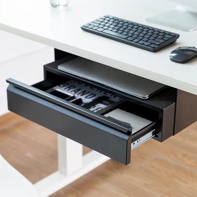 China Expandable Standing Desk Storage Organizer Metal Under Desk Drawer Sliding Safety Workstation Drawers for sale