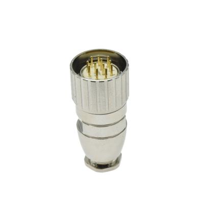 China M23 Male Power Connector Signal Assembly Solder Connector 6 Pin Connector for sale