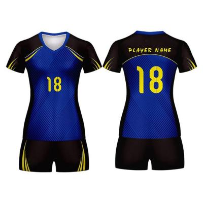 China Breathable Quick Dry Design Your Own Private Label 100% Polyester Women Sublimated Volleyball T-shirts Uniform Shorts for sale