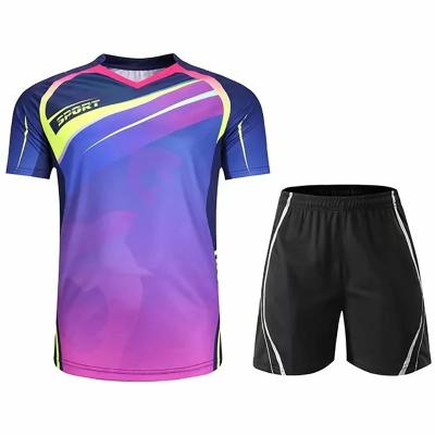 China Professional Training Breathable Quick Dry Team Tennis Uniform Short Sleeves With Abbreviations Men With Logo Customized for sale