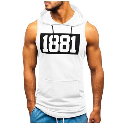 China Men Viable Muscle Gym Tank Tops Bodybuilding Workout Vest Sport Fitness Sleeveless Tank Top With Hood for sale