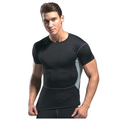 China 2020 Wholesale Custom Anti-Shrink Men's Gym Clothes Short Sleeves Sports T-shirt Compression Running Tight T-shirt for sale