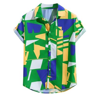 China Summer Fashion Color Men Summer Fashion Piece Chest Pocket Casual Multi Sleeve Round Edge Loose Shirt for sale