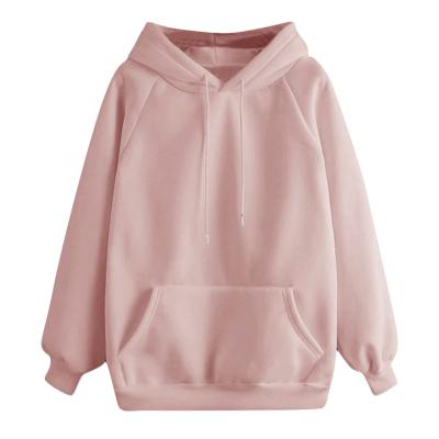 China Oversized Anti-Wrinkle Hoodies women 2020 Loose Hooded Pullover Hoodies Autumn Plus Warm Casual Pocket Sweatshirts for sale