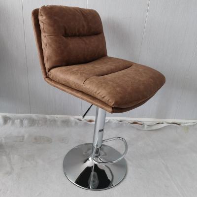 China 2021 Professional Modern Furniture (Height) Adjustable Suede Comfortable Lift Bar Chairs With Back for sale