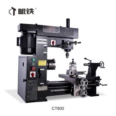 China Building Material Shops CT800 Universal Drill Mill Combo Lathe 3 in 1 with CE for lathe machine price for sale