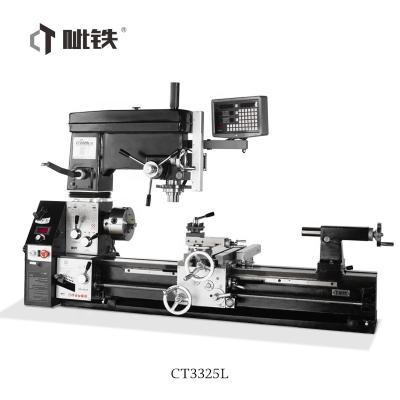 China Building Material Shops Universal Lathe Milling and Drilling Machine 3 in 1 CT3325-L with DRO and NC Variable Speed ​​1.5 Years Supplied from 220/380v; ANH for sale