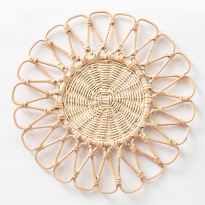 China Maysun Handmade Wedding Rattan Dish Sustainable Durable Load Around Place Mats for sale