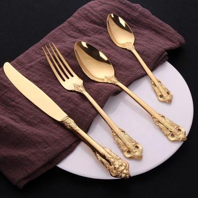 China Viable Matte Cutlery Spoon Knife Fork Set Maysun Royal Stainless Steel Rose Gold for sale