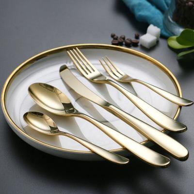 China Viable Hot Selling Stainless Steel Flatware Cutlery Knife Fork Spoon Set For Wedding for sale