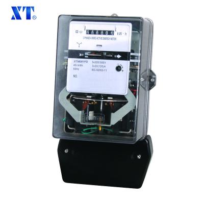 China ENERGY METER EXPERT / Three Phase Mechanical Electric KWH Energy Meter With Long Life And Transparent PC Cover XTM081PD for sale