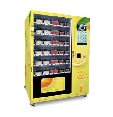 China Micron Free Software Good Quality Fresh Food Vending Machine Smart Fruit Micron Vending Machine with Elevator and Bill Validator for sale