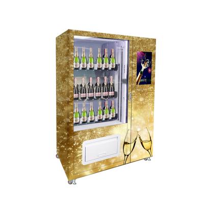 China Micron Free Software Beer Wine Vending Machine Side Lift Touch Screen Smart Micron Smart Vending With Age Recognition System for sale