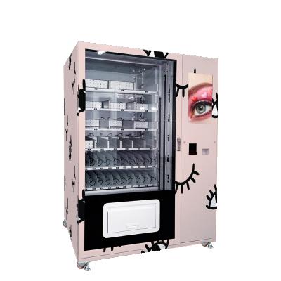 China Micron Free Software 22 Inch Touch Screen Credit Card Reader Vending Machine Beauty Vending Machine For Eyelash Wig Cosmetic for sale