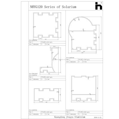 China door & Thermal Break Aluminum Window Profile For Greenhouse / Sunlight Room / Sunroom for sale