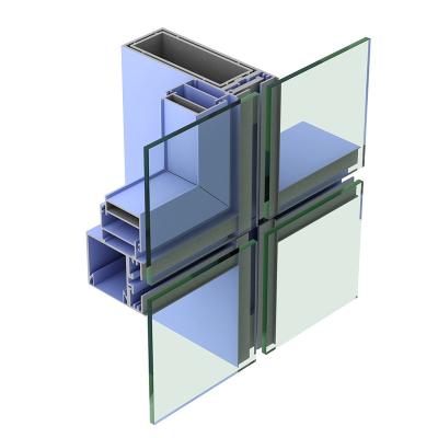 China Curtain Wall Aluminum Profile For Curtain Wall for sale