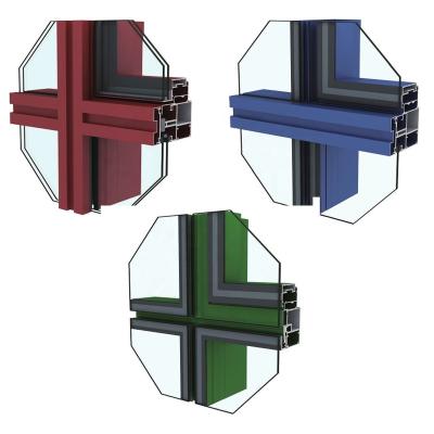 China NH1302 Series Curtain Wall Aluminum Profile Alu Profile Extrusion For Curtain Wall Glass Facade for sale