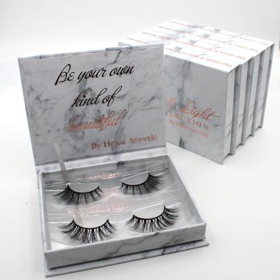 China Super Long Bestsellers Two Pair 3D Mink Lashes Packaging Boxes Faux Mink Silk Lashes for sale