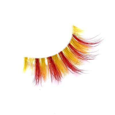 China Delicate Multifunctional Easy Fan Colored Sand Color Extended Eye Lashes For Wholesales for sale