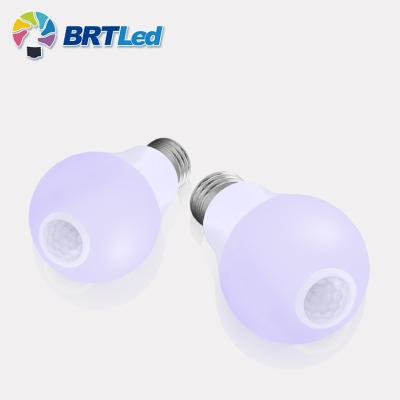 China Smart Alloy Human Body Induction E27 9W 15W 12W PIR Aluminum Motion Sensor Led Light Bulb for sale