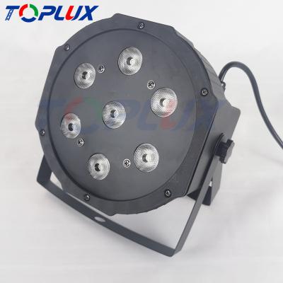 China China Toplux Mini 7pcsx10W RGBW 4in1 Theme Park Stage Lights LED PAR Lights for sale