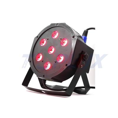 China Quad Color Changing Mini Stage Light DMX Control LED 7pcs*10w 4in1 RGBW Par Light for sale