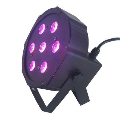 China Theme Park DJ Disco Party Nightclub Flat Par Light DMX 7pcs*10W RGBW 4in1 Par Light 7pcs*10W RGBW 4in1 Stage Show Lightings for sale