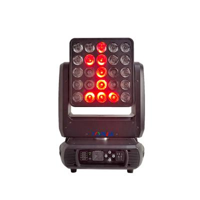 China Moving Head Light 25*12W RGBW 4in1 LED Matrix Theme Park LED Moving Beam Factory Price Head Light for sale