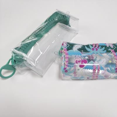 China Fashion Waterproof Custom Cosmetic Bag PVC White Single Clear Makeup Bag for sale