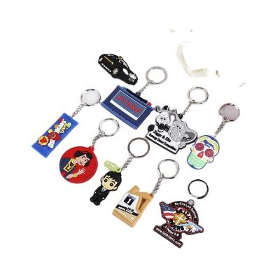 China 2022 Hot Selling Eco-friendly 3D Cute Silicone Cartoon 2022 Key Chain PVC Soft Rubber Soft Strap For Gifts for sale