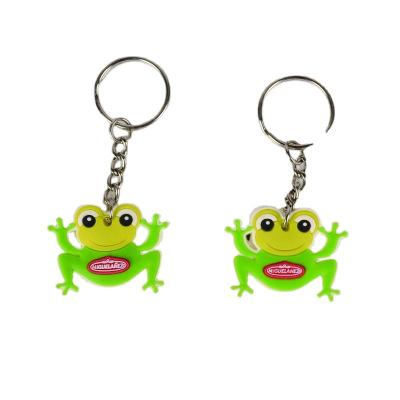 China Custom Soft Cartoon Frog Kids Key Chain Europe PVC Key Chain for sale